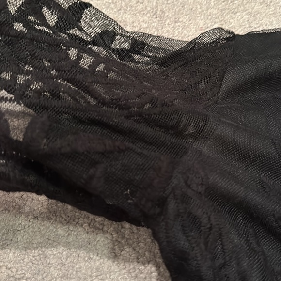 New white birch black lace short romper size xl - Picture 5 of 5